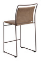 Verbena Brown (Set of 2) Steel and Polyurethane Counter Stool