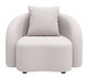 Sunny Beige Aluminum and Olefin Accent Chair for Outdoor Use