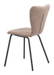 Tollo Brown (Set of 2) Steel and Polyester Stackable Dining Chair