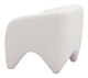 Lopta White Polyester Accent Chair
