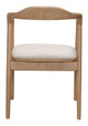Hosoi Beige Rubberwood and Polyester Dining Chair