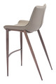 Magnus Brown & Walnut (Set of 2) Steel and Polyurethane Barstool