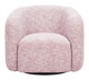 Refine Pink Tweed Steel and Polyester Swivel Chair