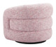 Refine Pink Tweed Steel and Polyester Swivel Chair