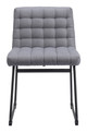 Pago Gray (Set of 2) Steel and Polyester Dining Chair