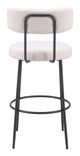 Blanca Ivory (Set of 2) Steel and Polyester Barstool