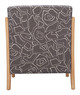 Runa Gray & Natural Rubberwood and Polyester Accent Chair