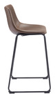 Smart Vintage Espresso (Set of 2) Steel and Polyurethane Barstool