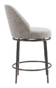 Nordhavn Gray Steel and Polyester Swivel Counter Stool