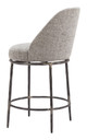 Nordhavn Gray Steel and Polyester Swivel Counter Stool