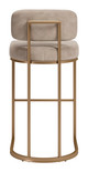 Velar Beige & Bronze (Set of 2) Steel and Polyurethane Barstool