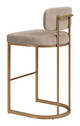 Velar Beige & Bronze (Set of 2) Steel and Polyurethane Barstool