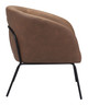 Quinten Vintage Brown Steel and Polyester Accent Chair