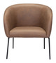 Quinten Vintage Brown Steel and Polyester Accent Chair