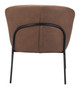 Quinten Vintage Brown Steel and Polyester Accent Chair
