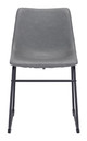 Smart Charcoal (Set of 2) Steel and Polyurethane Dining Chair