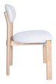 Rilou White & Natural (Set of 2) Rubberwood and Steel Dining Chair