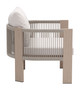 Rebel Beige Aluminum and Polyester Accent Chair for Outdoor Use