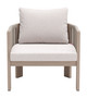 Rebel Beige Aluminum and Polyester Accent Chair for Outdoor Use