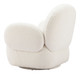 Pilka White Polyester Swivel Chair