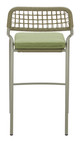 Rio Green (Set of 2) Steel and Olefin Barstool for Outdoor Use