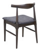 Tuzka Gray & Espresso (Set of 2) Rubberwood and Polyester Dining Chair