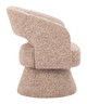 Liva Frosty Brown Polyester Swivel Chair