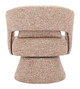 Liva Frosty Brown Polyester Swivel Chair