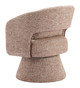 Liva Frosty Brown Polyester Swivel Chair