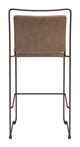 Verbena Brown (Set of 2) Steel and Polyurethane Stackable Barstool