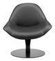 Poole Black Steel and Polyurethane Accent Chair