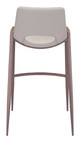 Desi Beige & Walnut (Set of 2) Steel and Polyurethane Barstool