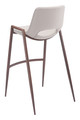 Desi Beige & Walnut (Set of 2) Steel and Polyurethane Barstool