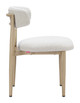 Bege White Aluminum and Olefin Dining Chair for Outdoor Use