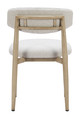 Bege White Aluminum and Olefin Dining Chair for Outdoor Use