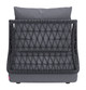 Mekan Gray Aluminum and Olefin Accent Chair for Outdoor Use