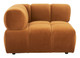 Rist Brown Pine Wood and Polyester Corner Chair