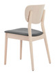 Kellua Gray & Natural (Set of 2) Rubberwood and Polyester Dining Chair