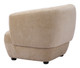 Bekker Golden Beige Birch Wood and Polyester Accent Chair
