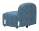 Cleo Blue Rubberwood and Polyester Middle Chair