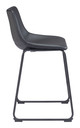 Smart Black (Set of 2) Steel and Polyurethane Counter Stool