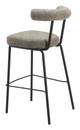 Kede Green Tweed Steel and Polyester Barstool