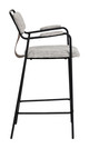 Couva Gray Tweed (Set of 2) Steel and Polyester Counter Stool