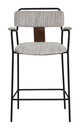 Couva Gray Tweed (Set of 2) Steel and Polyester Counter Stool