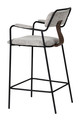 Couva Gray Tweed (Set of 2) Steel and Polyester Counter Stool