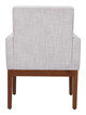 Senzil Ivory Rubberwood and Polyester Dining Chair