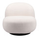 Myanmar Cream Steel and Polyester Accent Chair
