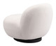 Myanmar Cream Steel and Polyester Accent Chair