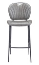 Terrence Vintage Gray Steel and Polyurethane Barstool