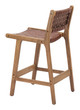 Feder Brown (Set of 2) Leather and Rubberwood Counter Stool
